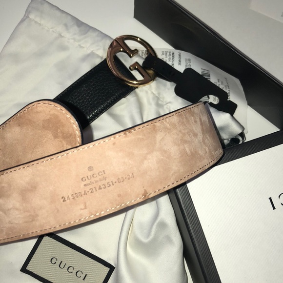 Gucci belt with gold buckle 85/34 - Picture 5 of 8